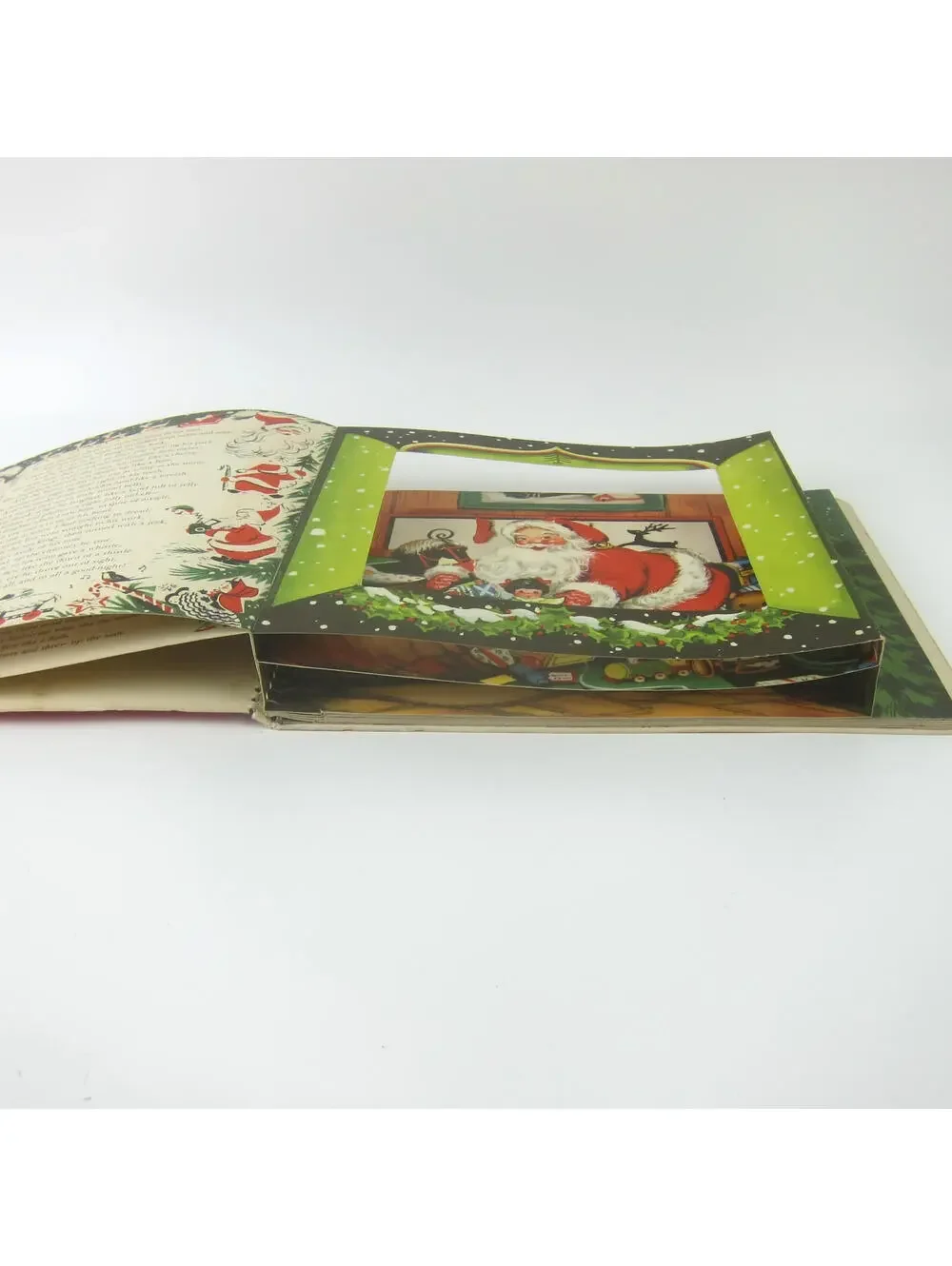 Vintage Christmas on Stage Pop Up Book Charlot Byi Children's Spiral Bound 1950